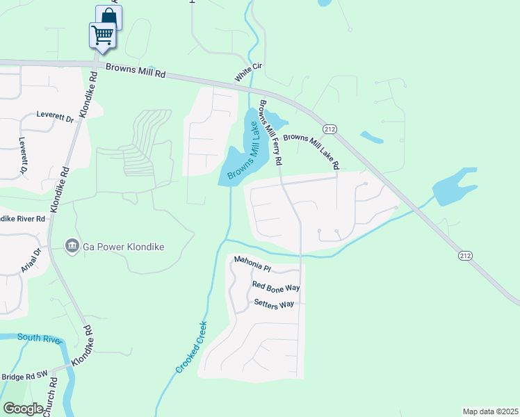 map of restaurants, bars, coffee shops, grocery stores, and more near 6795 Browns Mill Walk in Stonecrest