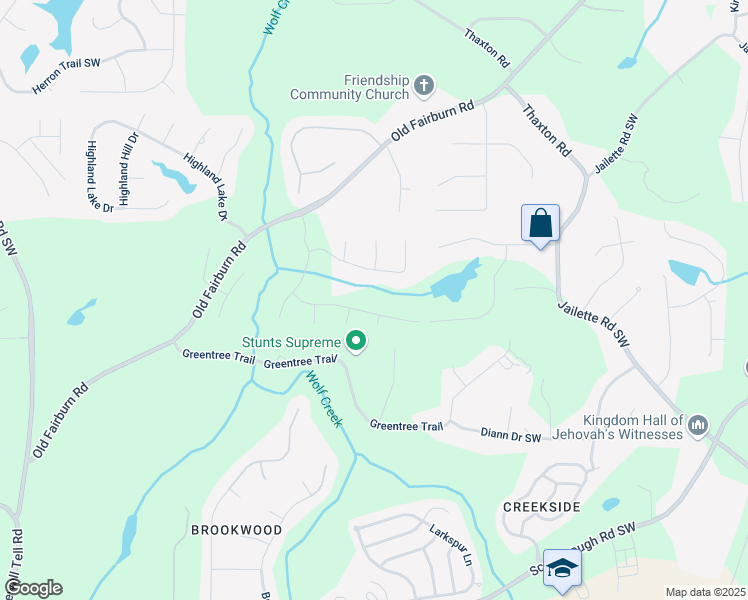 map of restaurants, bars, coffee shops, grocery stores, and more near 4825 Neal Ridge in Atlanta