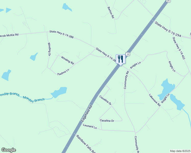 map of restaurants, bars, coffee shops, grocery stores, and more near 1748 Edgefield Road in North Augusta