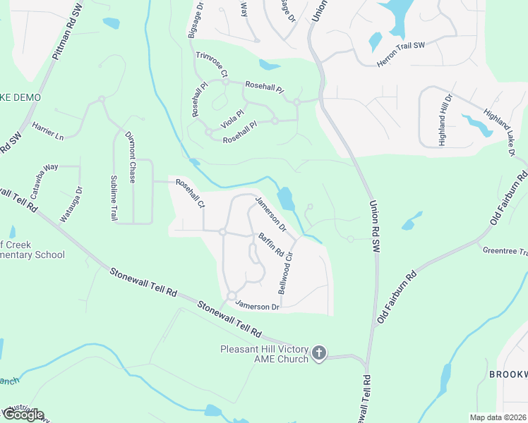 map of restaurants, bars, coffee shops, grocery stores, and more near 5817 Jamerson Drive in Atlanta