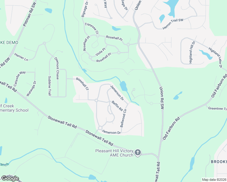 map of restaurants, bars, coffee shops, grocery stores, and more near 5817 Jamerson Drive in Atlanta