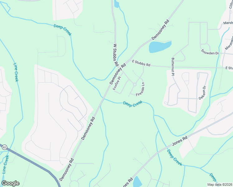 map of restaurants, bars, coffee shops, grocery stores, and more near 6828 Foxfire Place in College Park