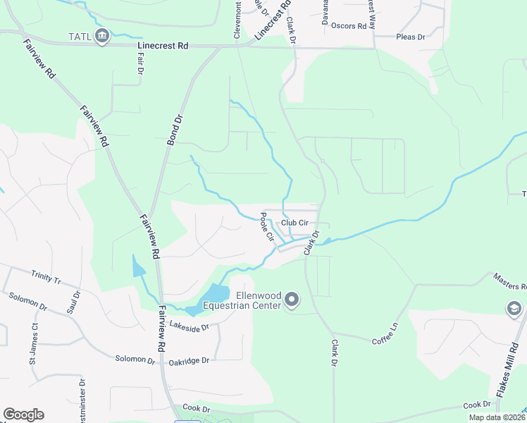 map of restaurants, bars, coffee shops, grocery stores, and more near 29 Poole Circle in Ellenwood