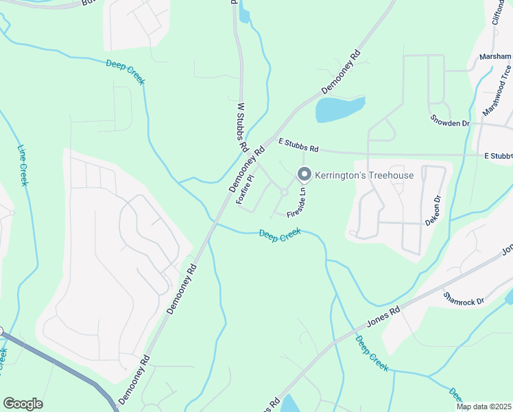 map of restaurants, bars, coffee shops, grocery stores, and more near 6808 Foxfire Place in Atlanta
