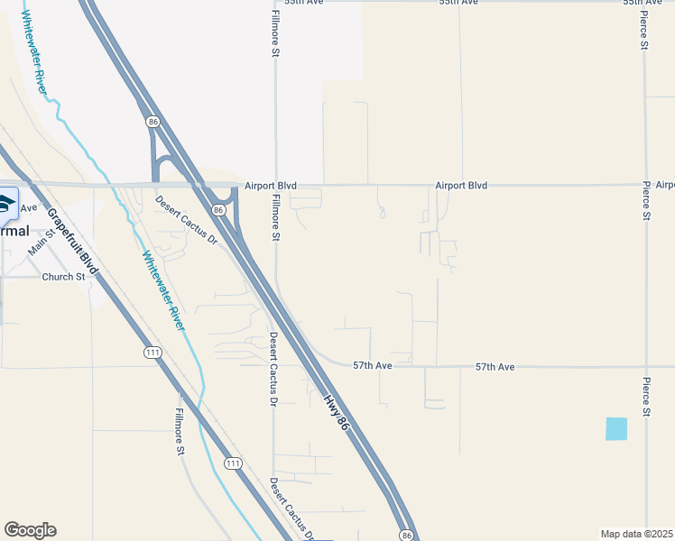 map of restaurants, bars, coffee shops, grocery stores, and more near 88161 Airport Boulevard in Thermal