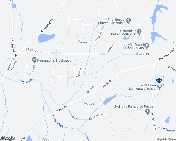 map of restaurants, bars, coffee shops, grocery stores, and more near 4205 Post Oak Grove in Atlanta