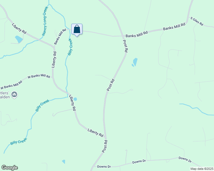 map of restaurants, bars, coffee shops, grocery stores, and more near 6133 Post Road in Douglasville