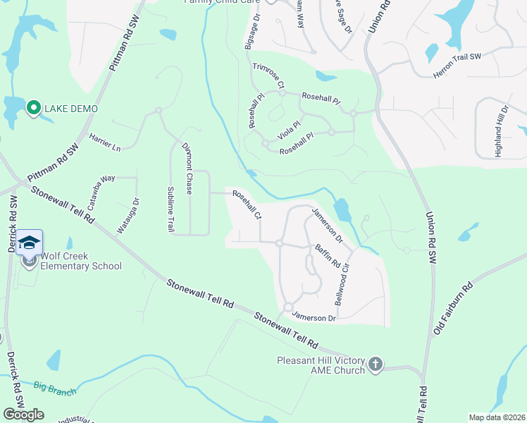 map of restaurants, bars, coffee shops, grocery stores, and more near 5742 Jamerson Drive in Atlanta