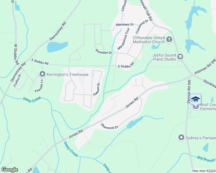 map of restaurants, bars, coffee shops, grocery stores, and more near 4205 Post Oak Grove in Atlanta