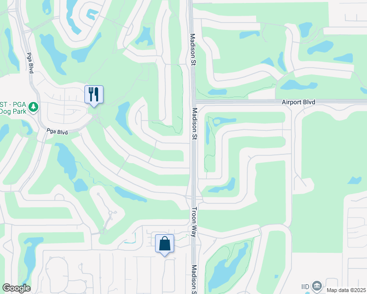 map of restaurants, bars, coffee shops, grocery stores, and more near 80997 Bellerive in La Quinta