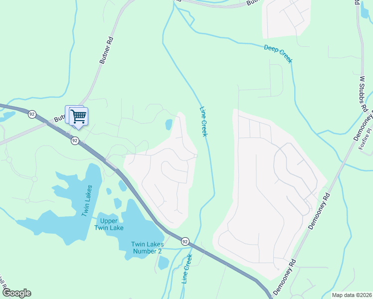 map of restaurants, bars, coffee shops, grocery stores, and more near 4321 Caveat Court in Fairburn