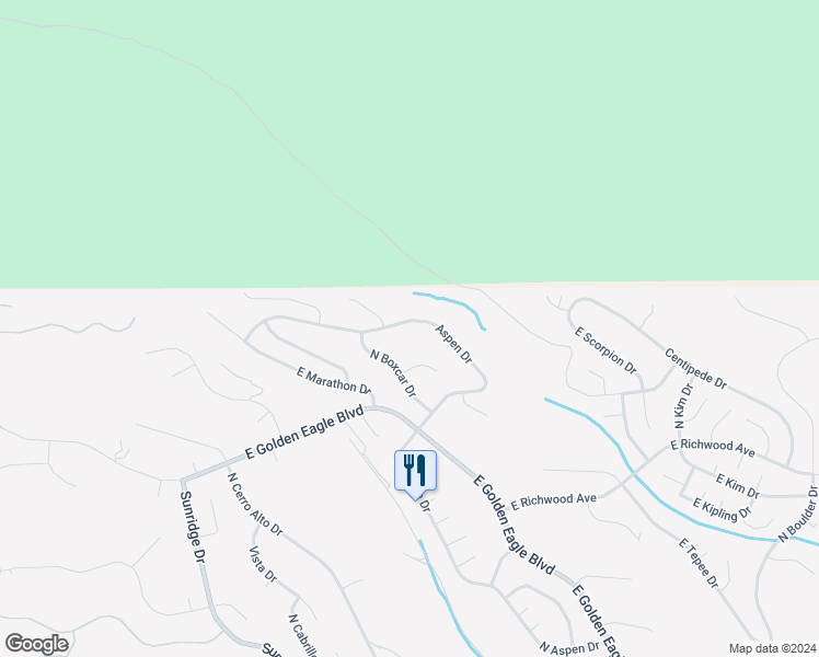 map of restaurants, bars, coffee shops, grocery stores, and more near 15223 East Aspen in Fountain Hills