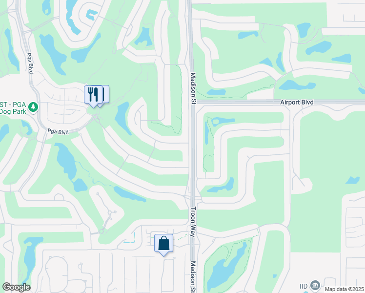 map of restaurants, bars, coffee shops, grocery stores, and more near 80997 Bellerive in La Quinta