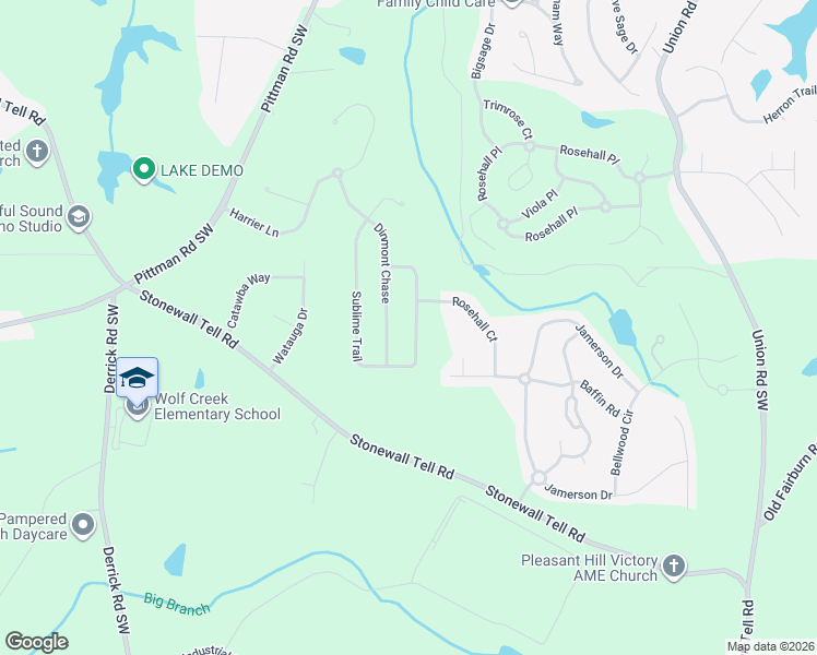 map of restaurants, bars, coffee shops, grocery stores, and more near 4185 Sublime Trail in Atlanta