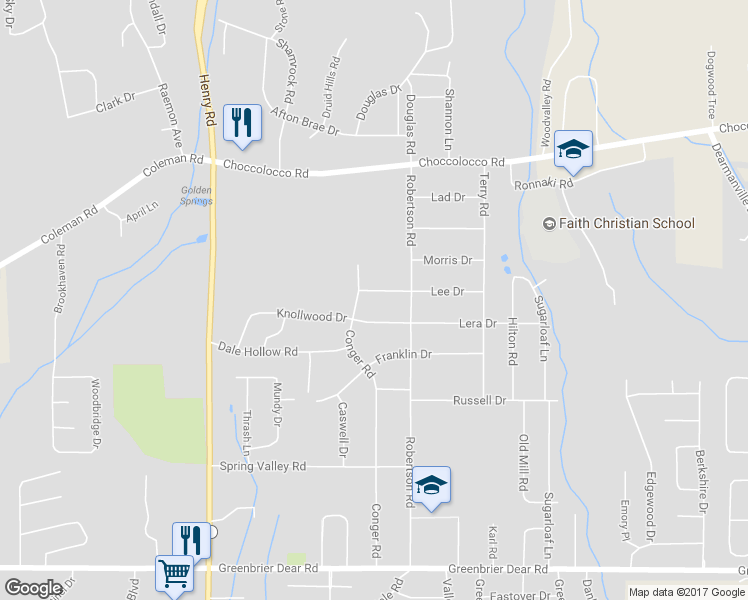 map of restaurants, bars, coffee shops, grocery stores, and more near 3804 Caffey Woods Road in Anniston