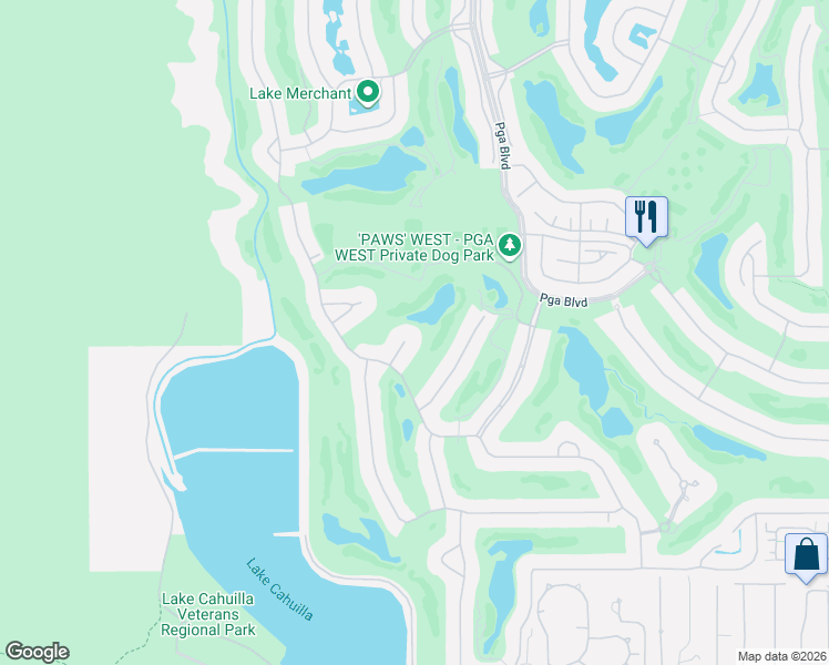 map of restaurants, bars, coffee shops, grocery stores, and more near in La Quinta