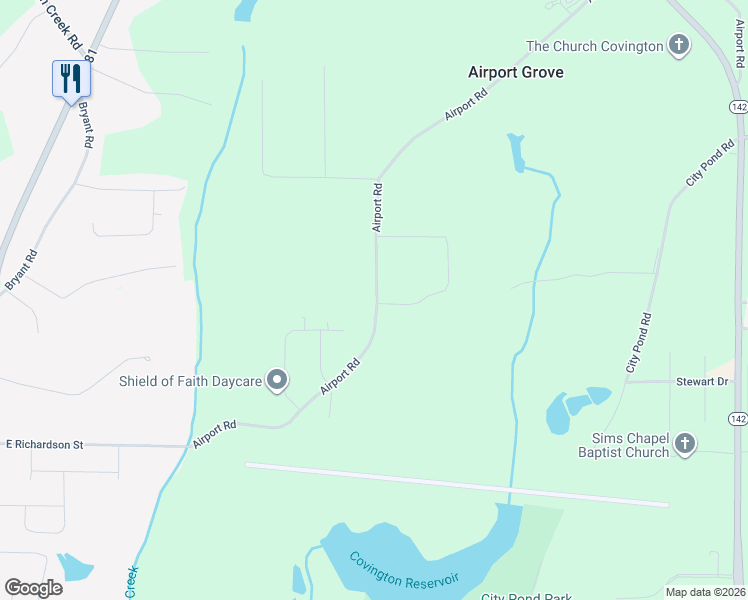 map of restaurants, bars, coffee shops, grocery stores, and more near 855 Airport Road in Oxford