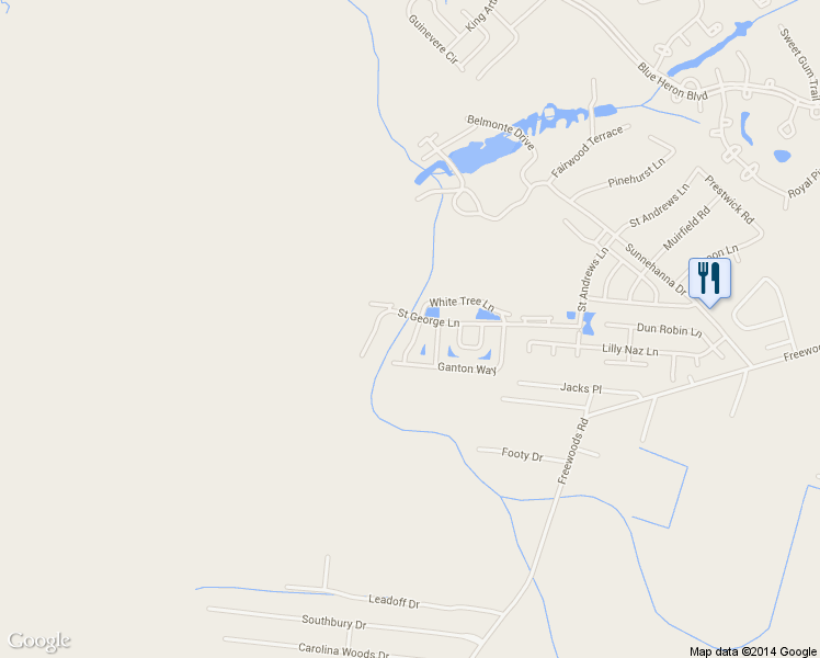 map of restaurants, bars, coffee shops, grocery stores, and more near 1402 Sunningdale Lane in Myrtle Beach