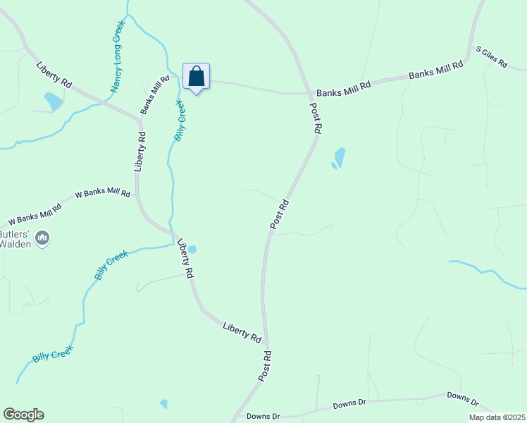 map of restaurants, bars, coffee shops, grocery stores, and more near 6133 Post Road in Douglasville
