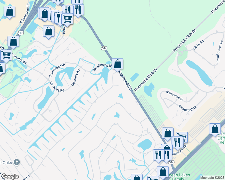map of restaurants, bars, coffee shops, grocery stores, and more near 1805 Gibson Avenue in Myrtle Beach