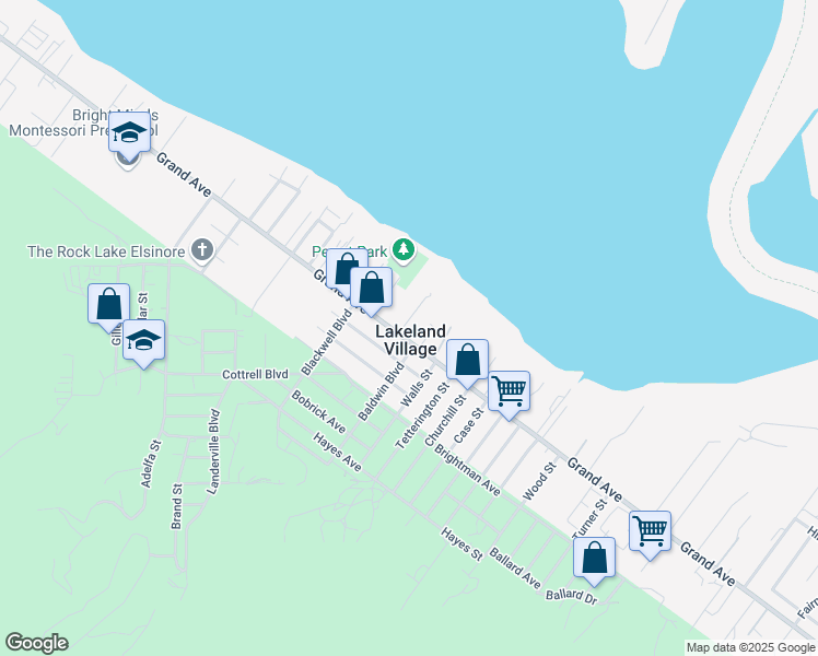 map of restaurants, bars, coffee shops, grocery stores, and more near 17650 Grande Vista Avenue in Perris