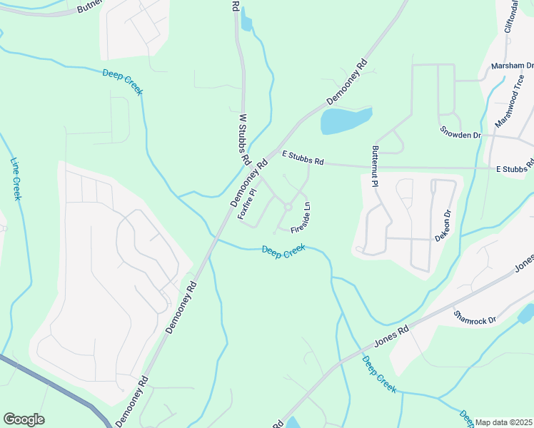 map of restaurants, bars, coffee shops, grocery stores, and more near 6796 Foxfire Place in College Park