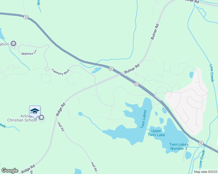 map of restaurants, bars, coffee shops, grocery stores, and more near 4259 Giverny Boulevard in Fairburn