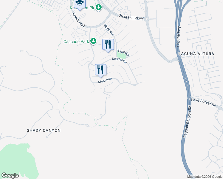 map of restaurants, bars, coffee shops, grocery stores, and more near 501 Luminous in Irvine