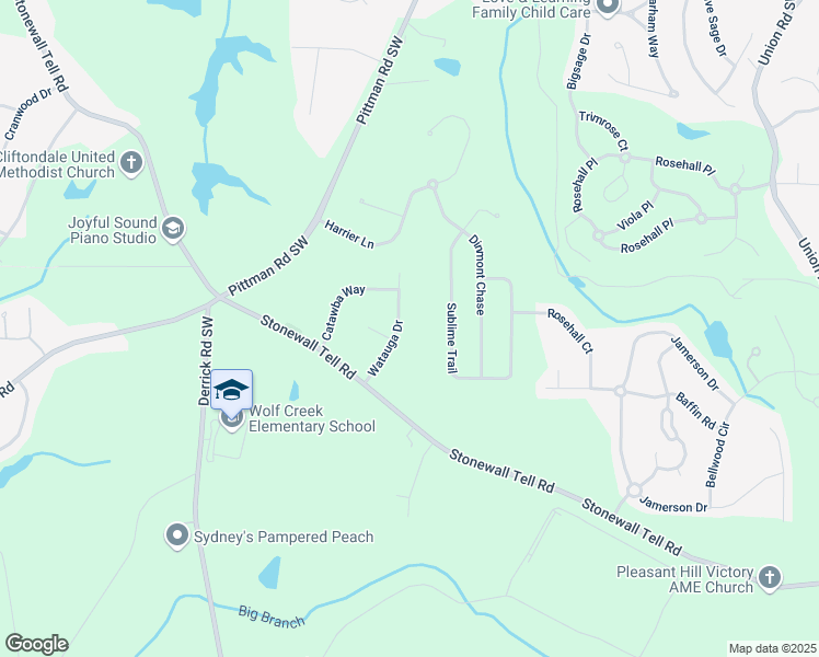 map of restaurants, bars, coffee shops, grocery stores, and more near 4300 Watauga Drive in Atlanta