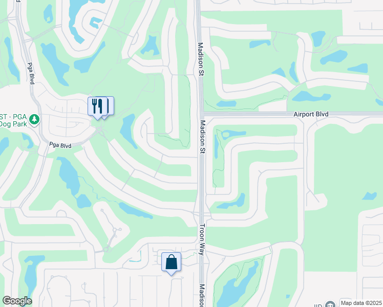 map of restaurants, bars, coffee shops, grocery stores, and more near 80992 Bellerive in La Quinta