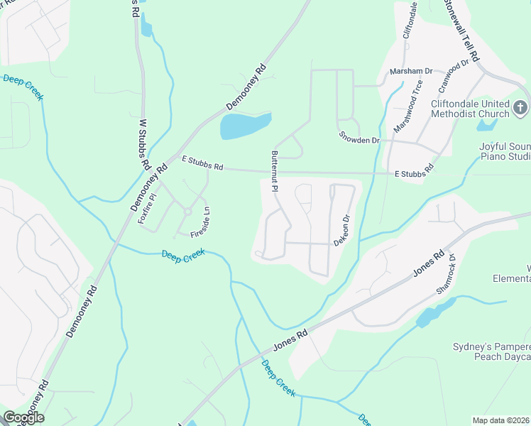 map of restaurants, bars, coffee shops, grocery stores, and more near 6649 Overlook Ridge in College Park