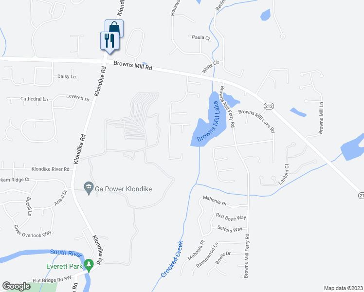 map of restaurants, bars, coffee shops, grocery stores, and more near 4174 Chestnut Lake Avenue in Lithonia