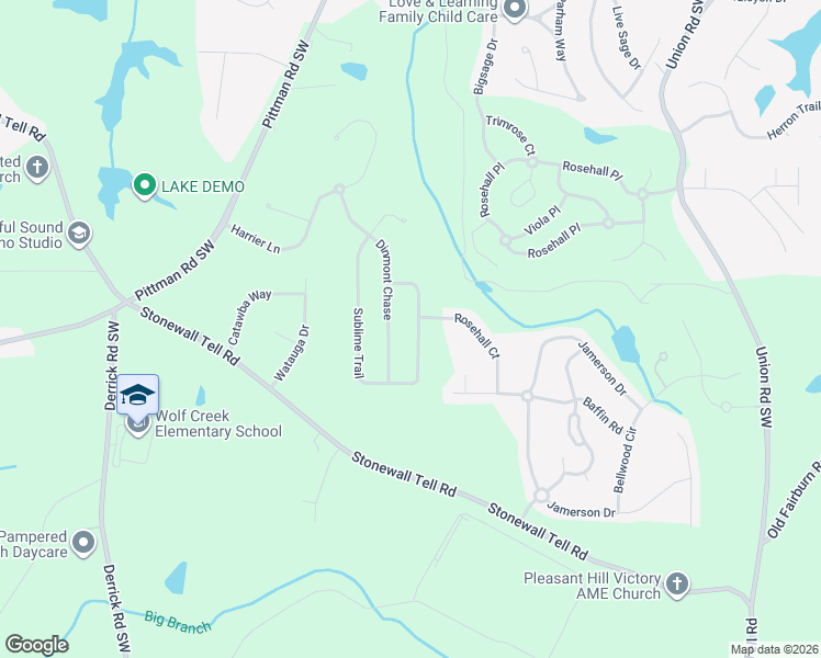 map of restaurants, bars, coffee shops, grocery stores, and more near 4173 Sublime Trail in Atlanta