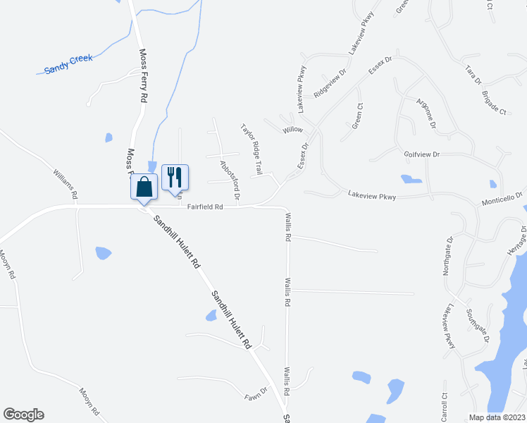 map of restaurants, bars, coffee shops, grocery stores, and more near 15 Wallis Road in Villa Rica