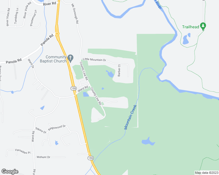 map of restaurants, bars, coffee shops, grocery stores, and more near 1850 County Line Road in Ellenwood