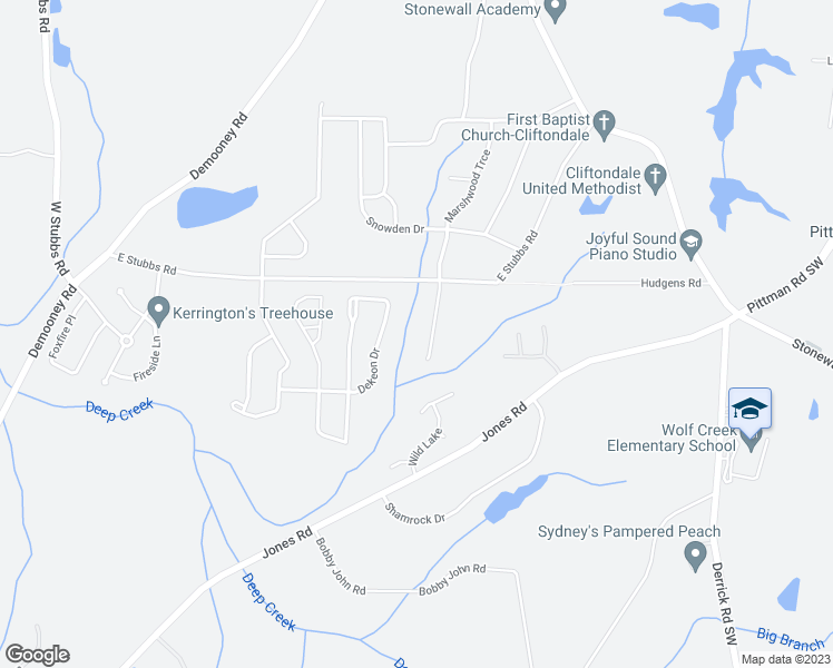 map of restaurants, bars, coffee shops, grocery stores, and more near 4185 Post Oak Grove in Atlanta