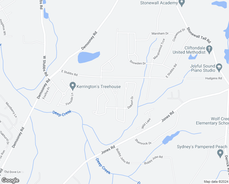 map of restaurants, bars, coffee shops, grocery stores, and more near 4434 Estate Street in Atlanta