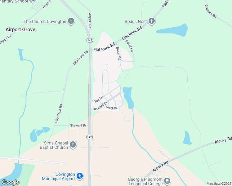 map of restaurants, bars, coffee shops, grocery stores, and more near 235 Orchard Drive in Covington