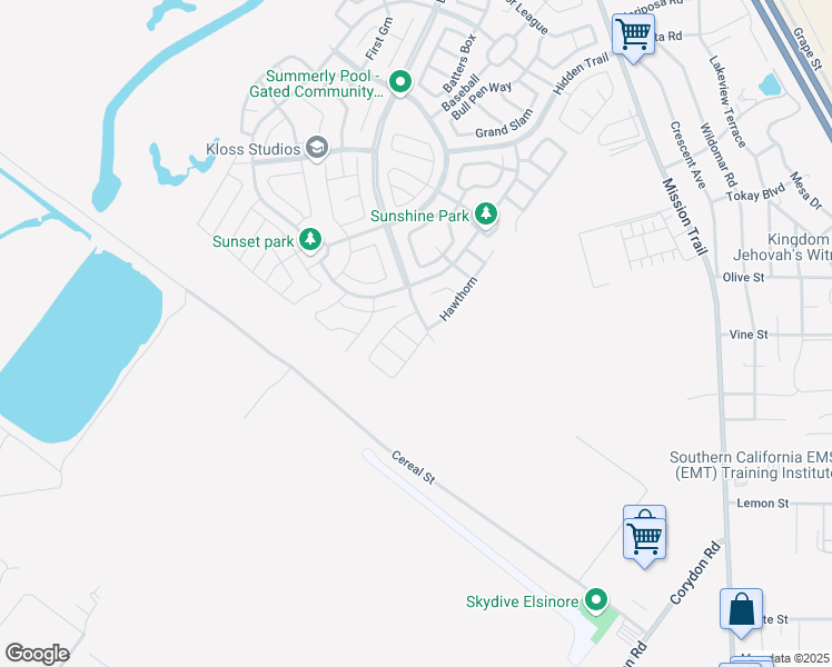 map of restaurants, bars, coffee shops, grocery stores, and more near 29106 Tembuso in Wildomar