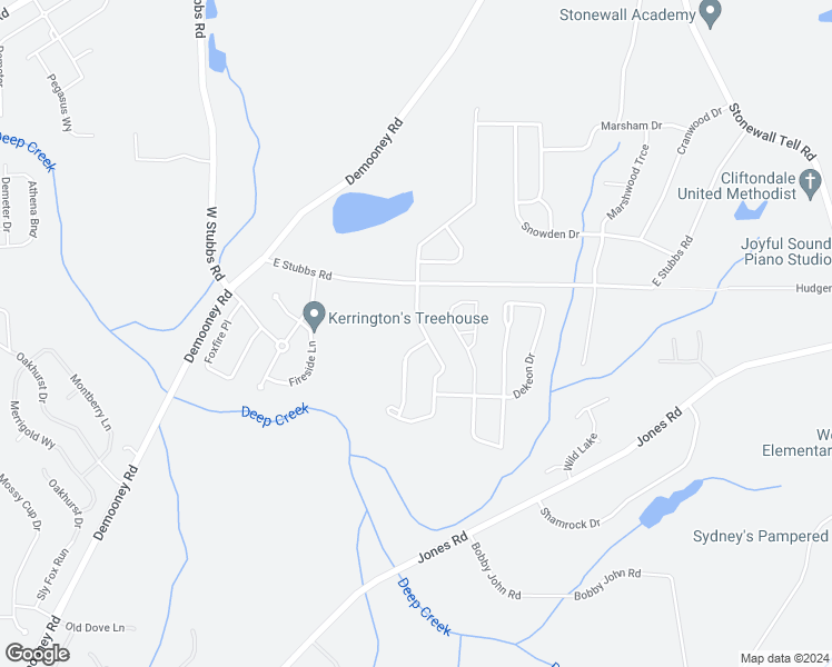 map of restaurants, bars, coffee shops, grocery stores, and more near 4231 Butternut Place in College Park