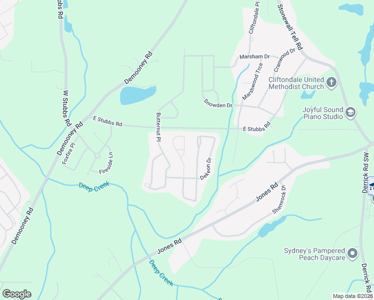 map of restaurants, bars, coffee shops, grocery stores, and more near 4357 Estate Street in College Park