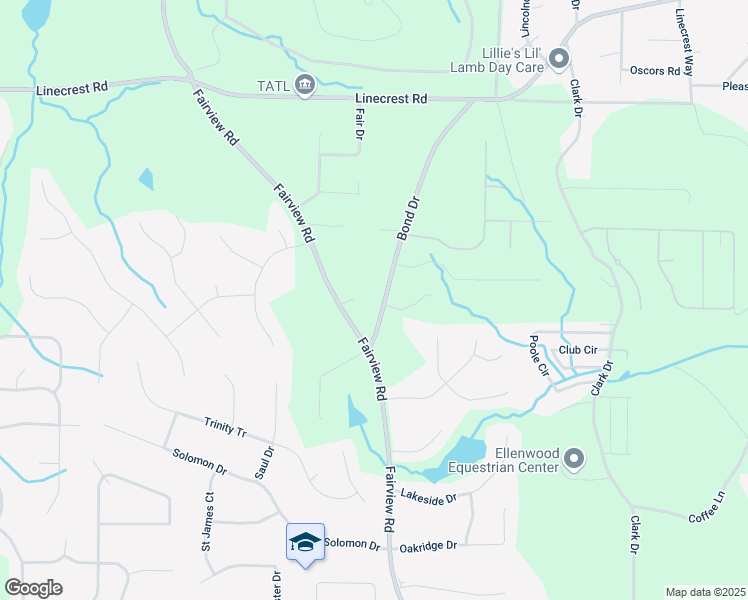 map of restaurants, bars, coffee shops, grocery stores, and more near 115 Bond Drive in Ellenwood
