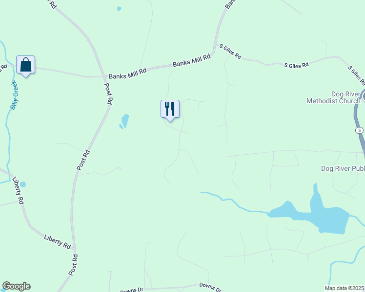 map of restaurants, bars, coffee shops, grocery stores, and more near 6086 Willowpond Court in Douglasville