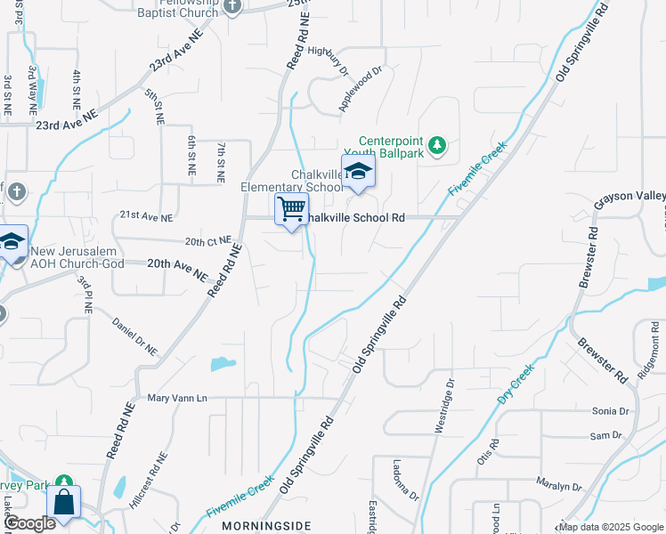 map of restaurants, bars, coffee shops, grocery stores, and more near 4220 Fieldstone Way in Birmingham