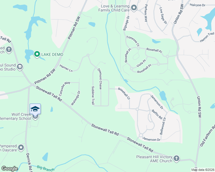 map of restaurants, bars, coffee shops, grocery stores, and more near 4058 Dinmont Chase in Atlanta
