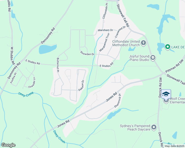 map of restaurants, bars, coffee shops, grocery stores, and more near 4160 Post Oak Grove in Atlanta