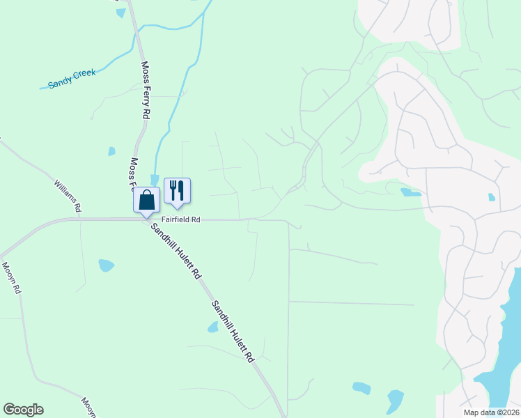 map of restaurants, bars, coffee shops, grocery stores, and more near 218 Fairfield Road in Villa Rica