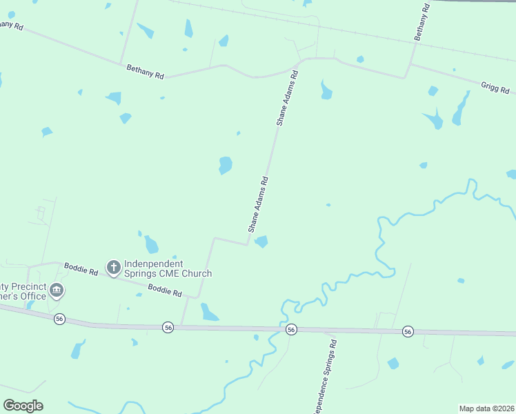 map of restaurants, bars, coffee shops, grocery stores, and more near Shane Adams Road in Sherman