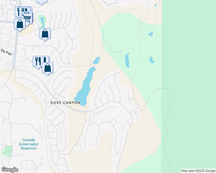 map of restaurants, bars, coffee shops, grocery stores, and more near 9 Greenspring in Rancho Santa Margarita