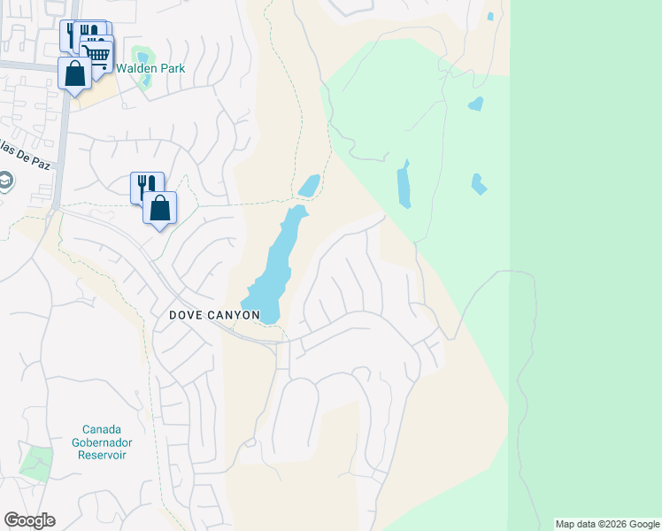 map of restaurants, bars, coffee shops, grocery stores, and more near 2 Lawnridge in Rancho Santa Margarita